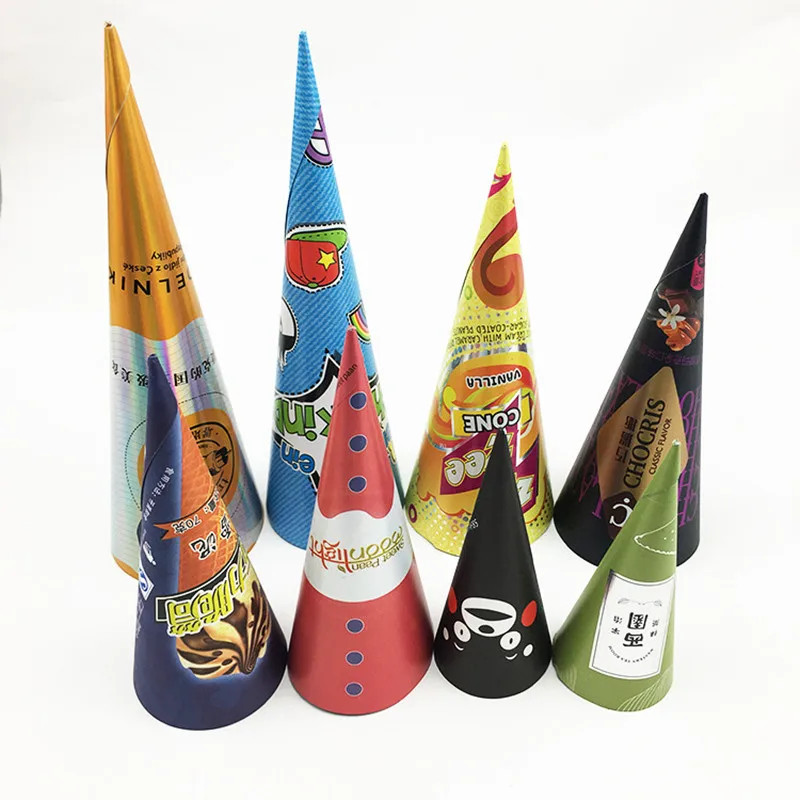 Ice-cream Cone Sleeve Paper with Foil